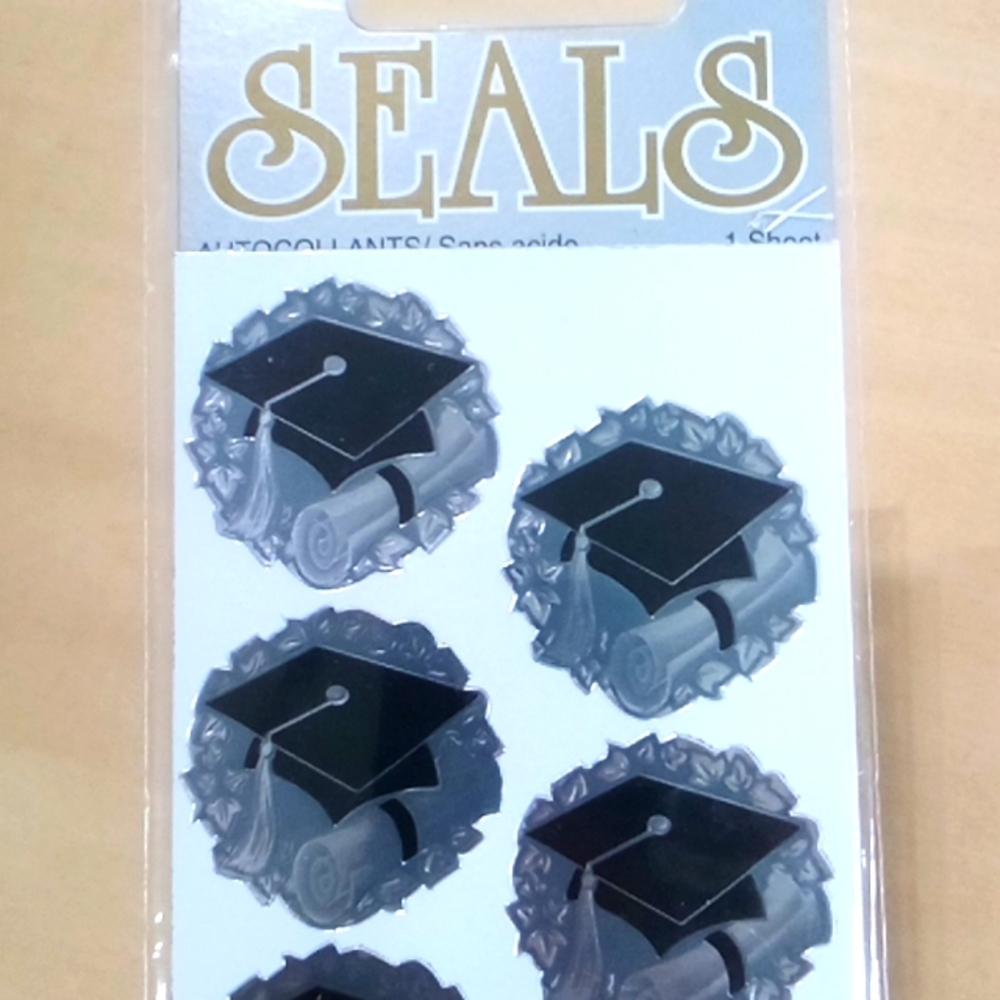 5/$15 Seals Graduation Cap & Diploma 12